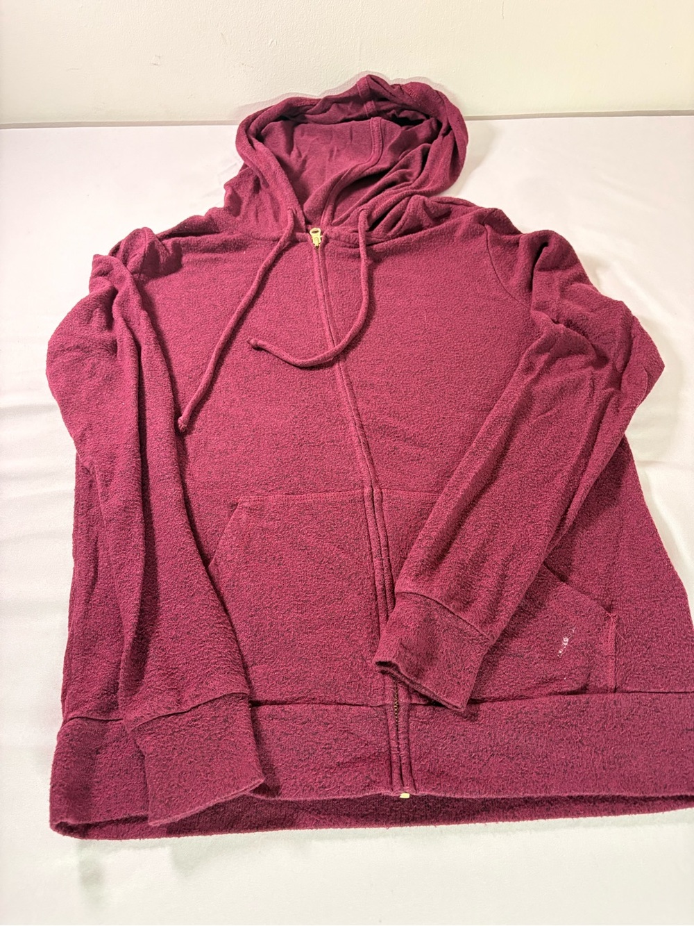 Old Navy Women's Hooded Zip Terry Sweater - Mauve Pink